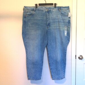 NWT Old Navy High Rise Straight Light Wash Denim Jeans Plus Sz 30